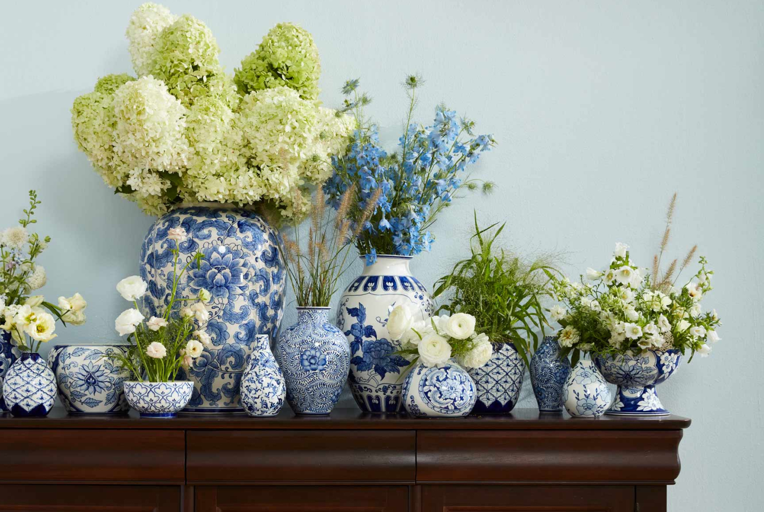 blue elodie vase collection 