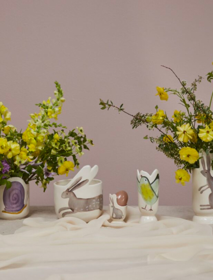 easter pots and vases